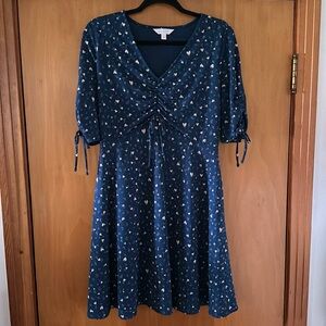 Small ladies dress with hearts and flowers